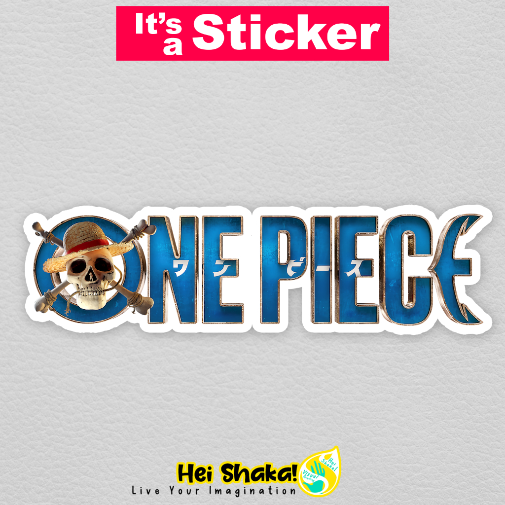 

Stiker One Piece Live Action Logo LA Sticker Series Manga Anime Bahan Vinyl Anti Air