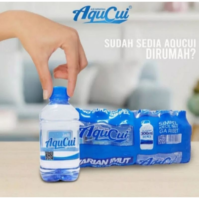AQUCUI BOTOL 300ML 1 PACK ISI 24 BOTOL