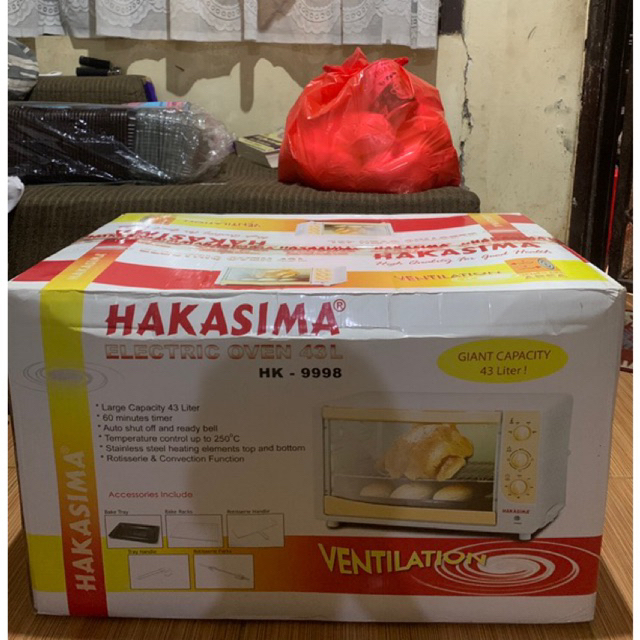 HAKASIMA Electric Oven 43 Liter Masih Segel