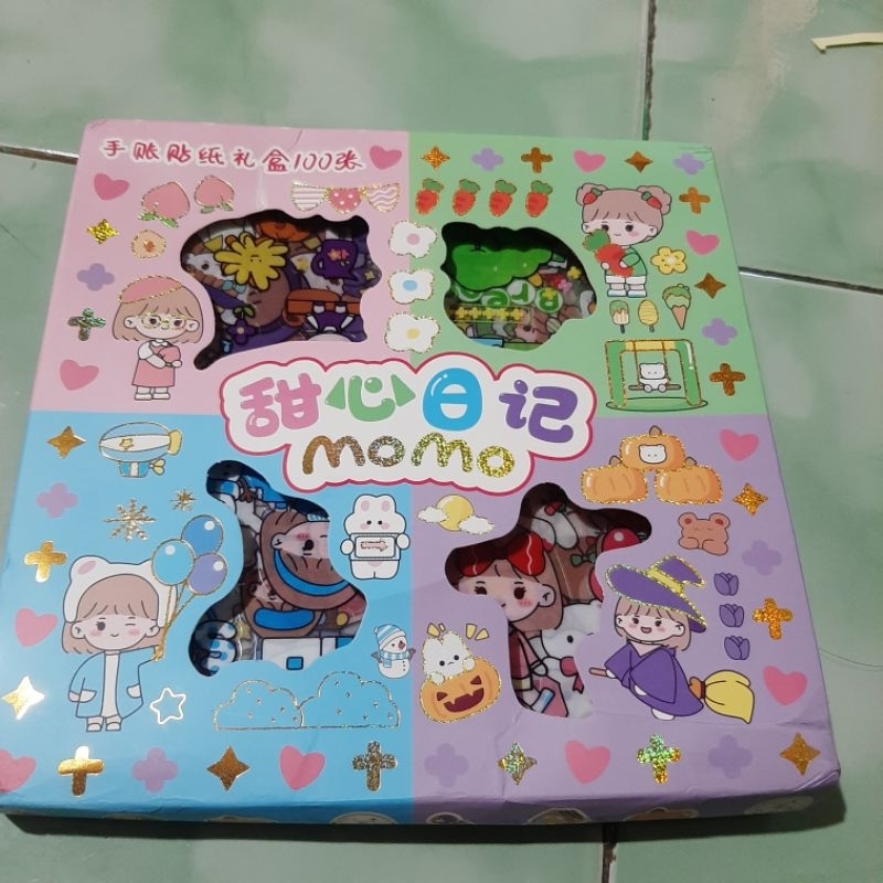 

sticker stiker momo 1 box dapat 100 pcs