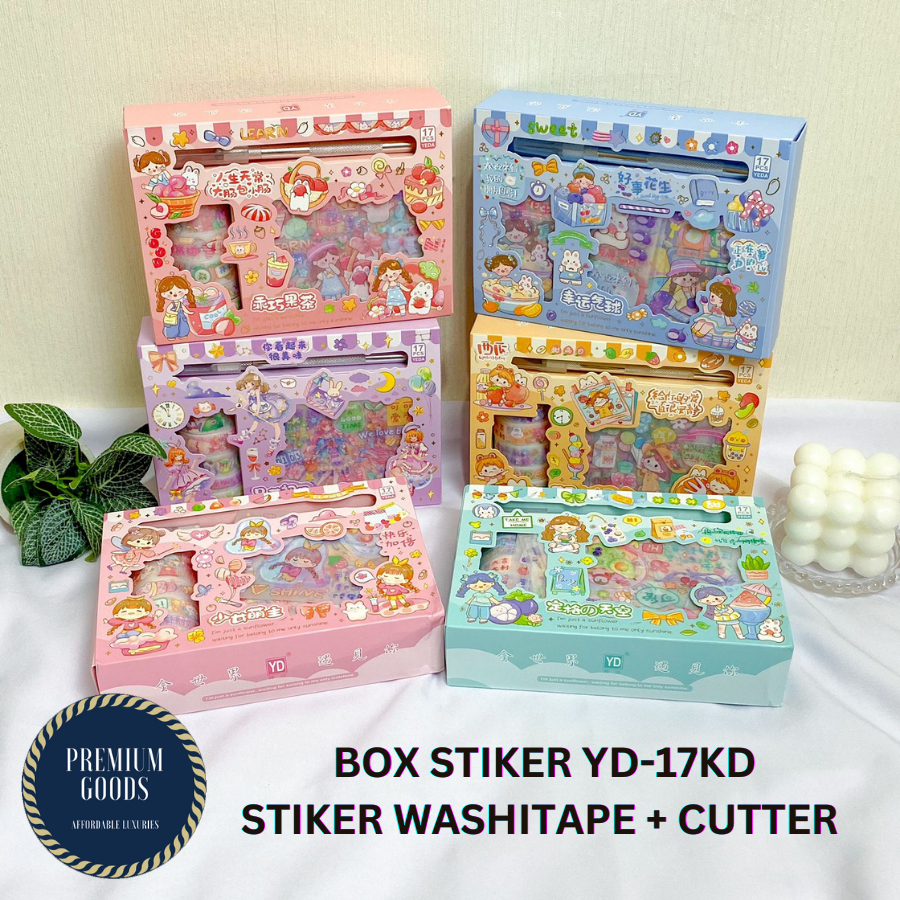 

STIKER CEWE KARTUN CUTE YD-17KD STIKER WASHI TAPE SELOTIP DAN PISAU PEMOTONG / BISA UNTUK KADO / KOLEKSI STIKER LUCU UNIK TERMURAH VARIAN TERBARU BISA COD