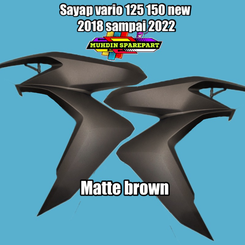 Cover Front Sayap Samping Body Depan kanan kiri Vario 125/150 New Gen 1 2019/2020/2021/2022 Coklat D