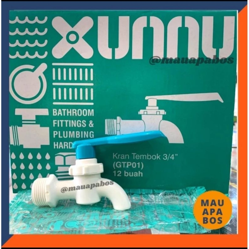 Kran Air Tembok UNNU drat 3/4 inch / Kran Air Keran air PVC unnu 3/4