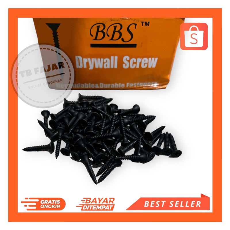 Sekrup Gypsum Baja/Baut Sekrup Kayu Drywall Screw