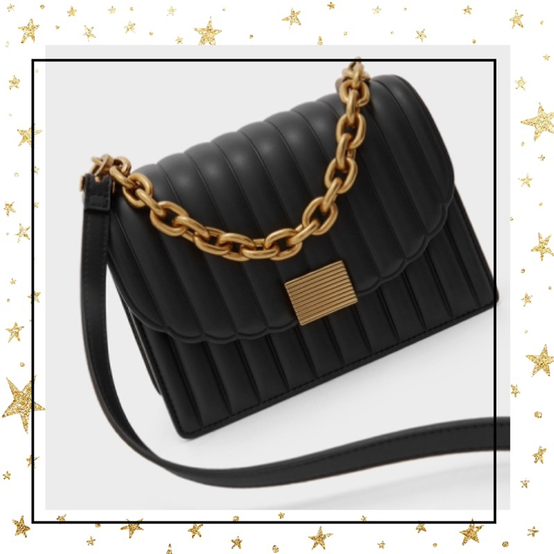 Tas Brielle Panelled Chain Handle Bag Charles n Keith