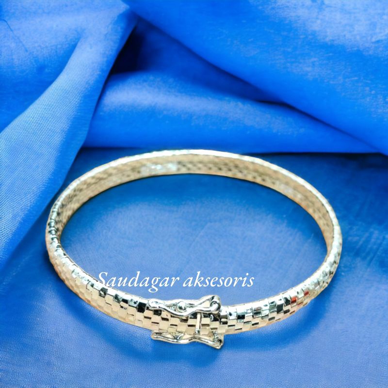 gelang sisik ular perak gelang pipa berpengait