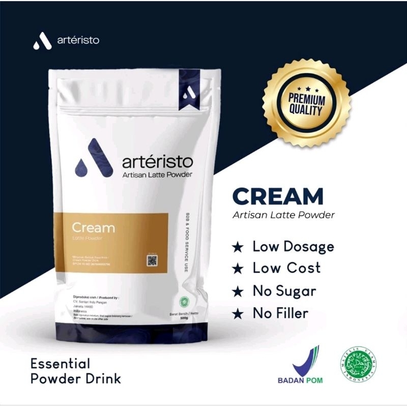 

ARTERISTO PREMIUM RASA CREAM ( IRISH LATTE ) 500GRAM