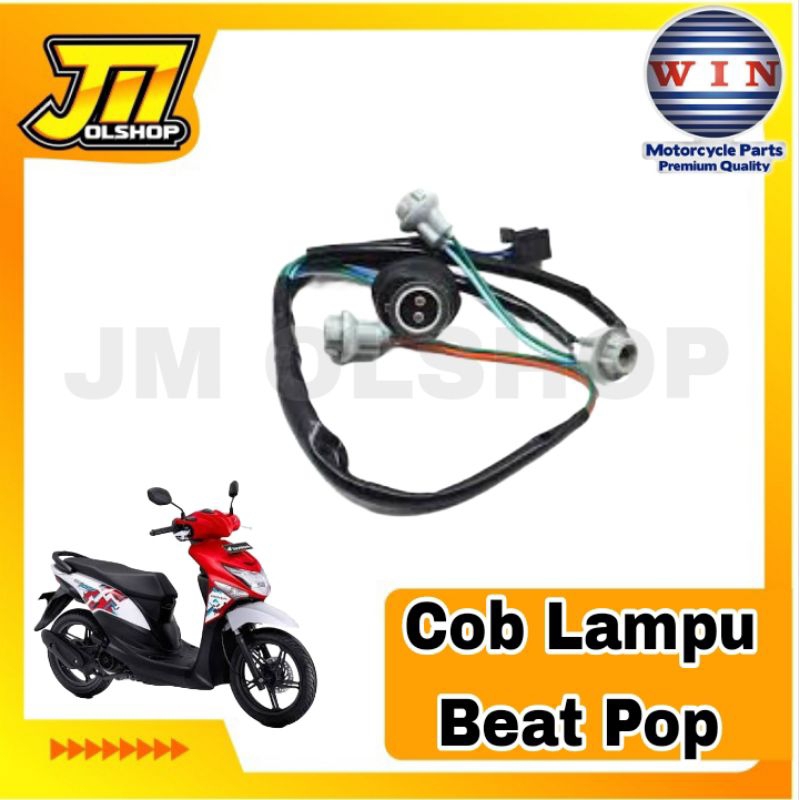 COB Lampu Beat POP Lampu Depan Honda Merk WIN COB Lampu Depan Set Fitting Lampu Depan Honda Beat POP