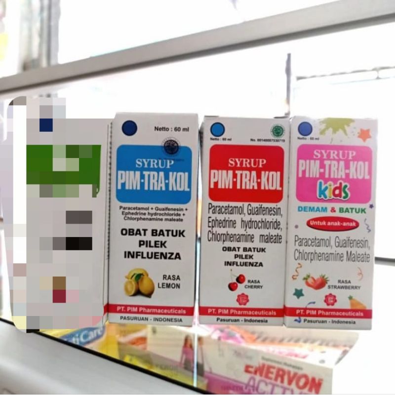 SYRUP PIMTRAKOL DEMAM BATUK ANAK RASA STRAWBERRY LEMON & CHERRY 60ML
