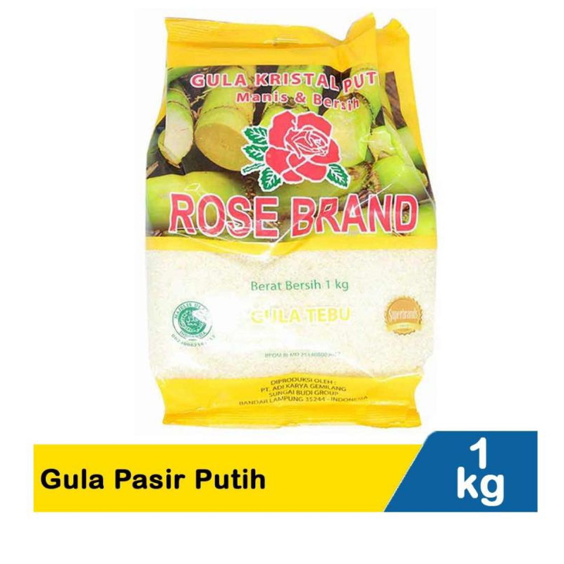 

Rose brand Gula Pasir Kuning 1 Kg