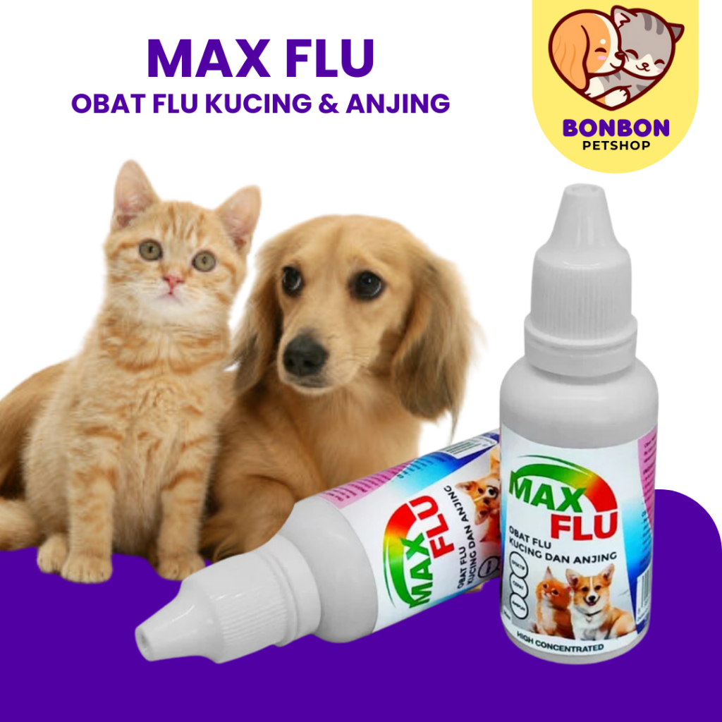 MAX Flu 30 ml Obat Flu Batuk Demam Pilek Anjing Kucing Flucat Obat Flu Kucing Anjing Paling Ampuh Ob