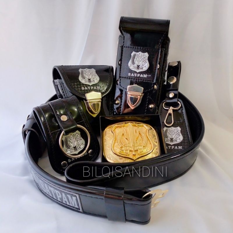 sabuk kopel satpam lengkap/kopel set satpam lengkap plus kepala kopel