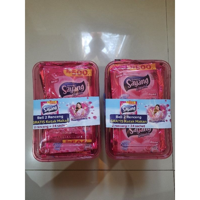 detergent sayang cair isi 24 sachet