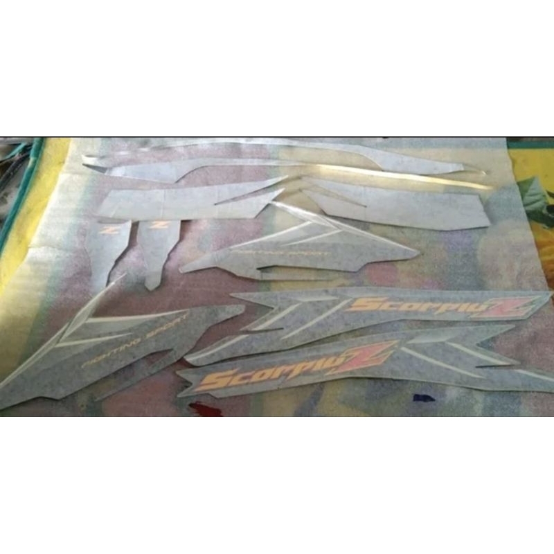 Original ygp stripping striping stiker bok cover body set fulset assy komplit kanan kiri yamaha scor
