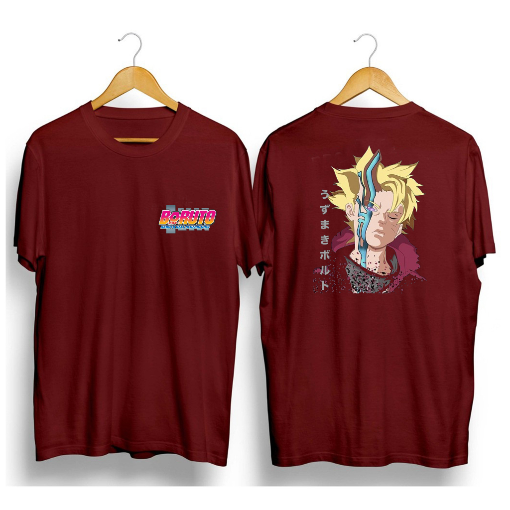 KAOS ANIME BORUTO KARMA MODE T-SHIRT PRIA TERBARU KAOS ATASAN LENGAN PENDEK BISA COD