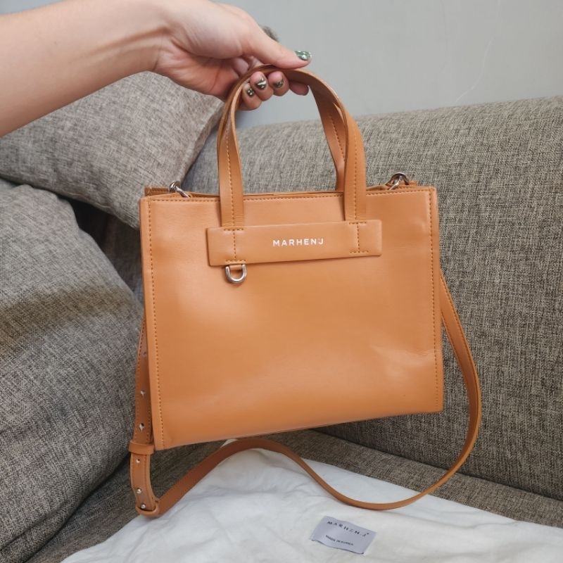 TAS MARHEN.J MAY BAG 1000% ORIGINAL KOREA warna  Latte Brown / Marhen J hand bag Apple leather / Mar