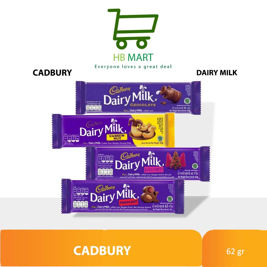 

Cadbury Dairy Milk 62 gr/ 65gr Chocolate Promo MURAH HALAL