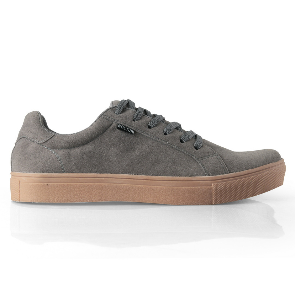 NOCTUR - Sneakers Pria Abu Kulit Suede N-500