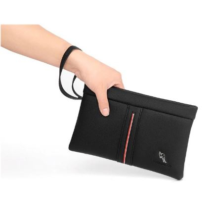 Clutch dompet besar pria Business Clutch branded Fashion handbag V1G5 Casual Style kulit Gaya Korea 