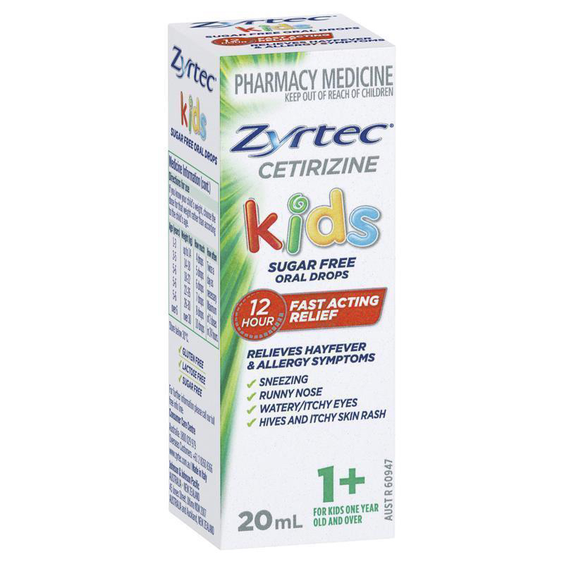 🇦🇺Zyrtec Kids Oral Drops 20mL Anti Histamine Hayfever Sneezing Allergy Runny nose Itchy Alergi Anak 