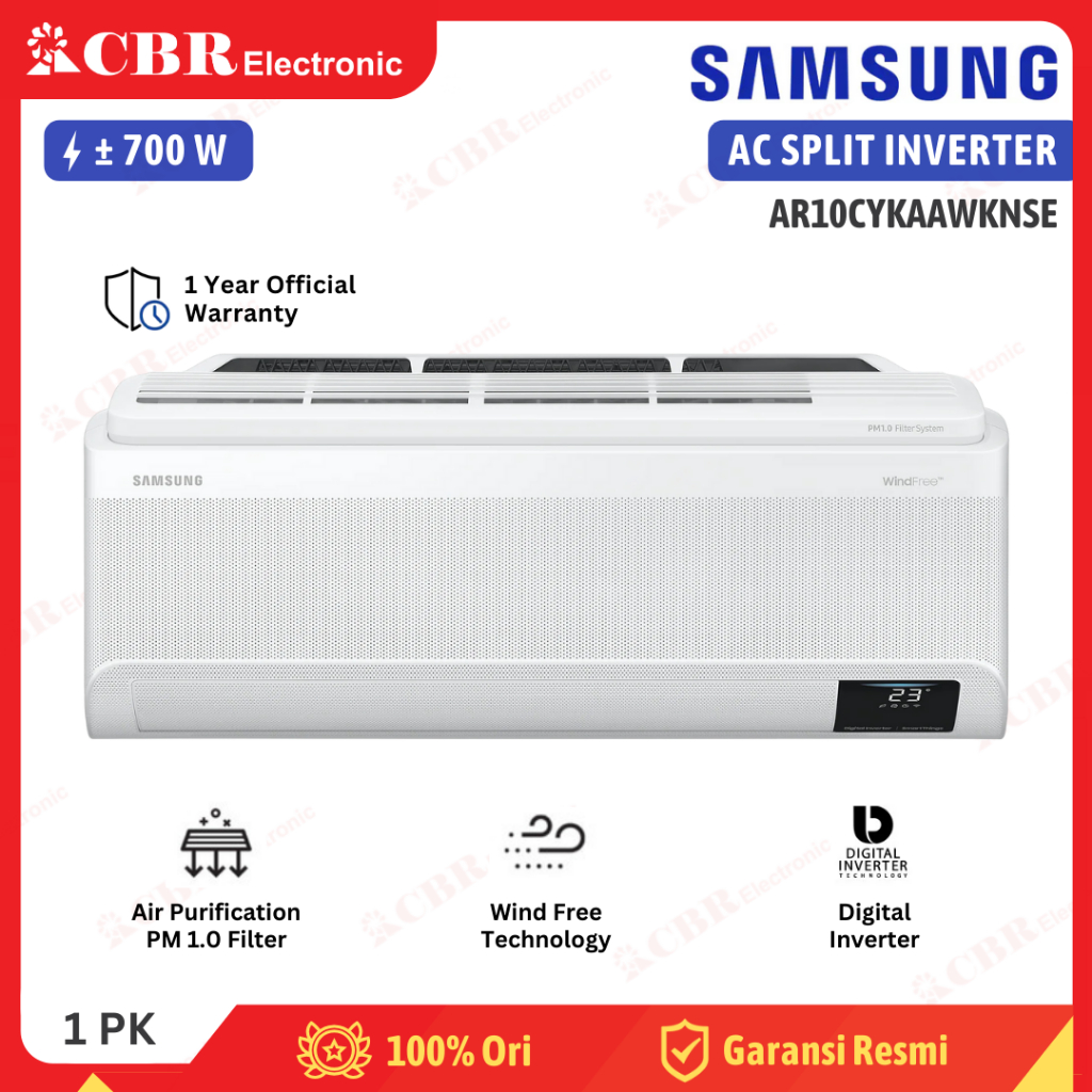 AC Split Inverter SAMSUNG 1PK AR10CYKAAWKNSE (Inverter) R-32