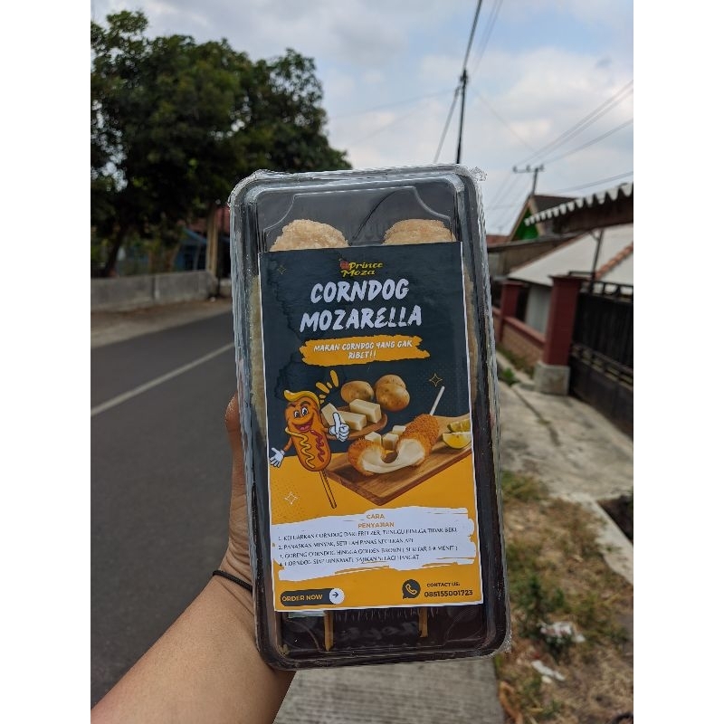 

Corndog Mozarella Regular Original dengan Saus dan Mayonaise Premium Isi 2 Halal