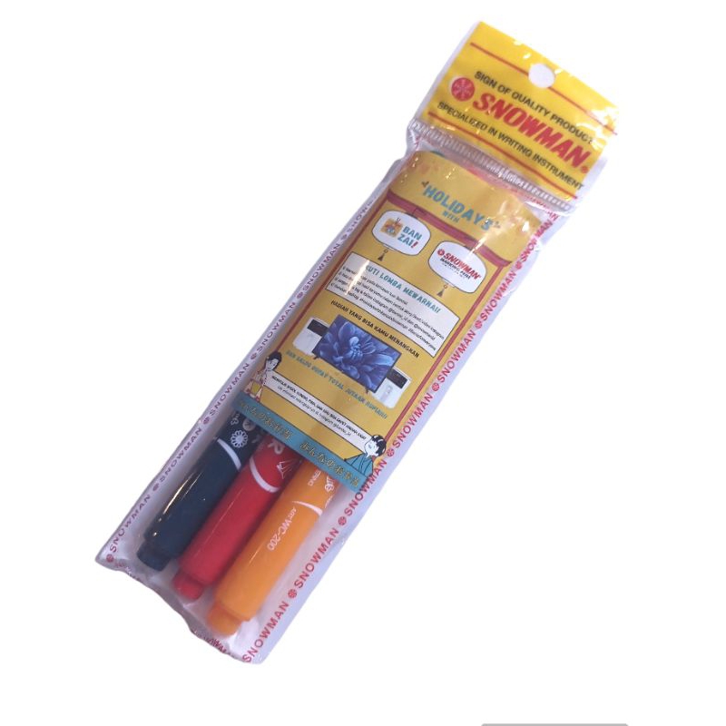 

Snowman Water Colour Marker WC-200 (3 warna) merah, hijau, jingga