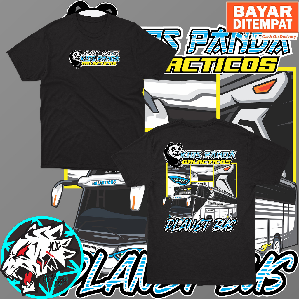 Kaos Bismania Kids Panda Galacticos Busmania Tunggal Jaya Big Size Jumbo