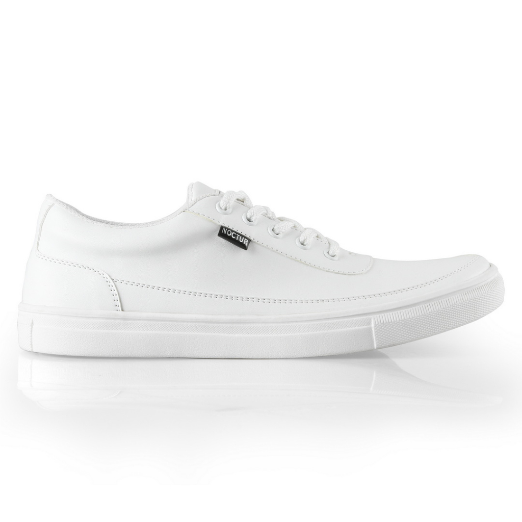 NOCTUR - Sepatu Pria Putih Casual Full White N 003