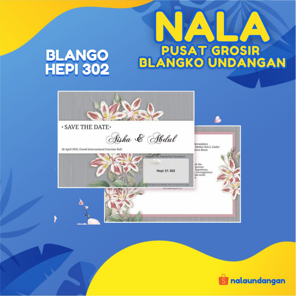 Pusat Grosir | Blangko Undangan Hepi 302 | NalaUndangan