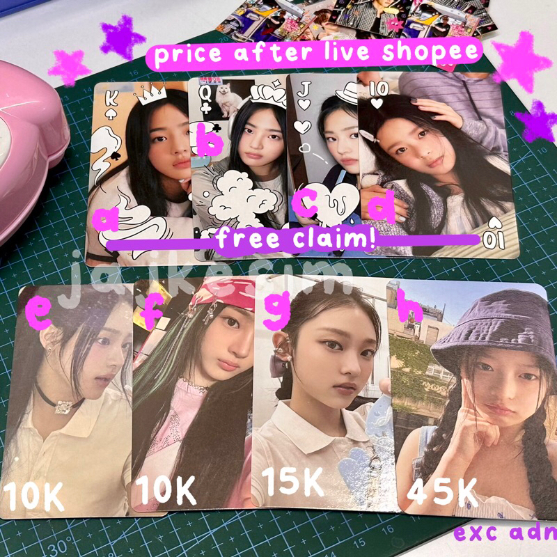 LiVE CLAiM NewJeans Photocard official pc Hanni Minji Haerin Bucket Weverse Season Greetings