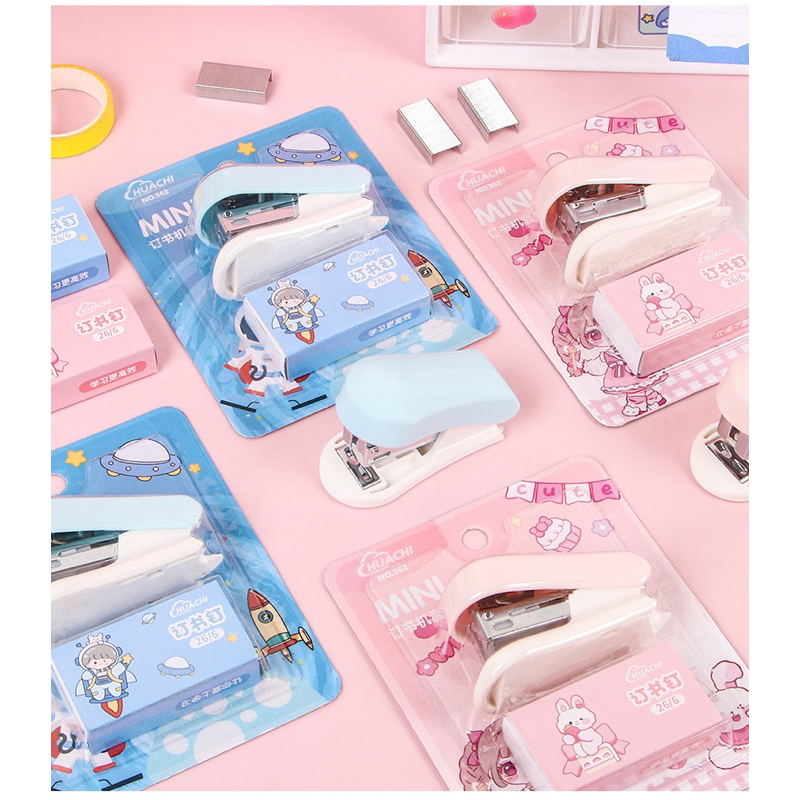 

FREE ISI Stapler cute set/ Staples lucu mini karakter staples stapples jepretan buku
