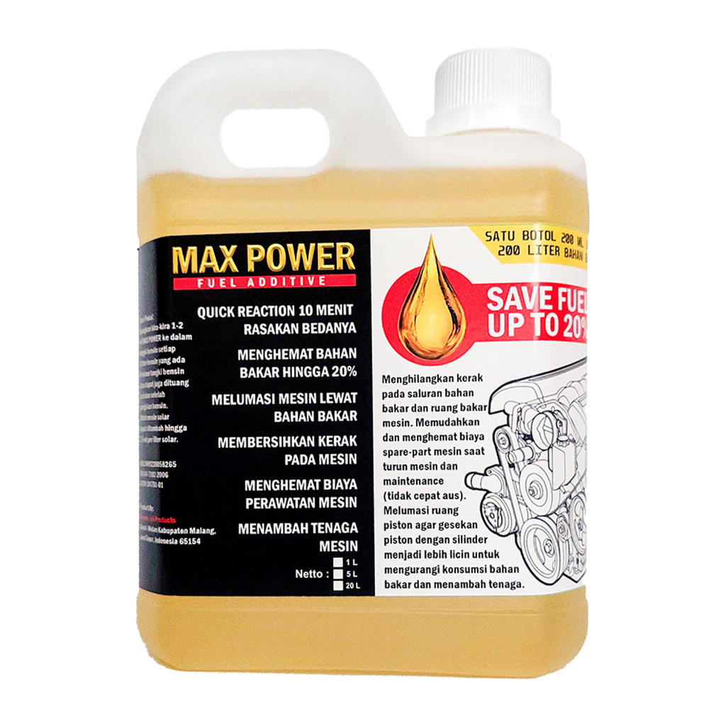 Penghemat BBM MAX POWER [UP TO 20%] Fuel Treatment Additive 1 Liter