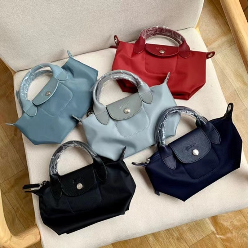 (Jakarta Spot) LC Original Crossbody Bag Thickened Nylon Crossbody Bag Dumpling Bag Waterproof Oxfor