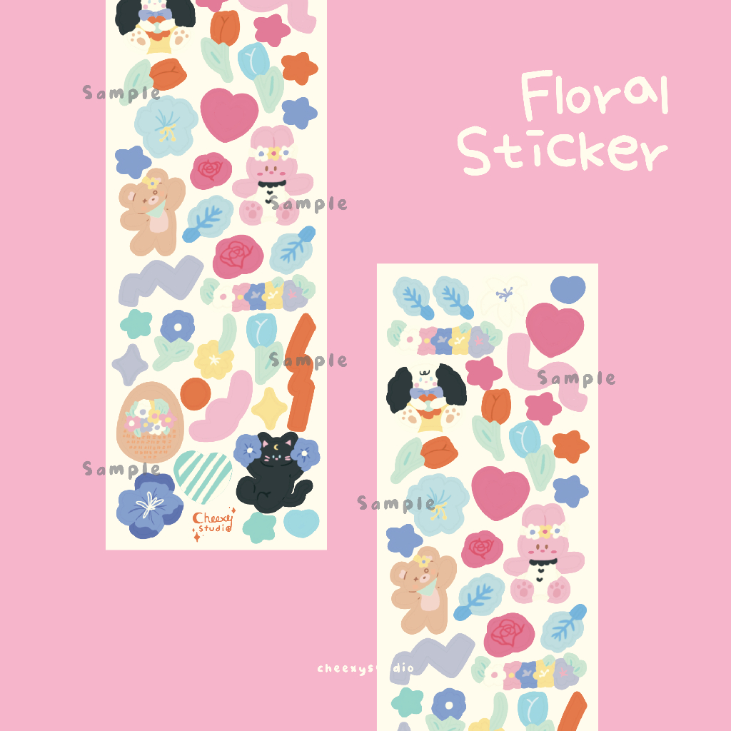 

Floral PVC Sticker