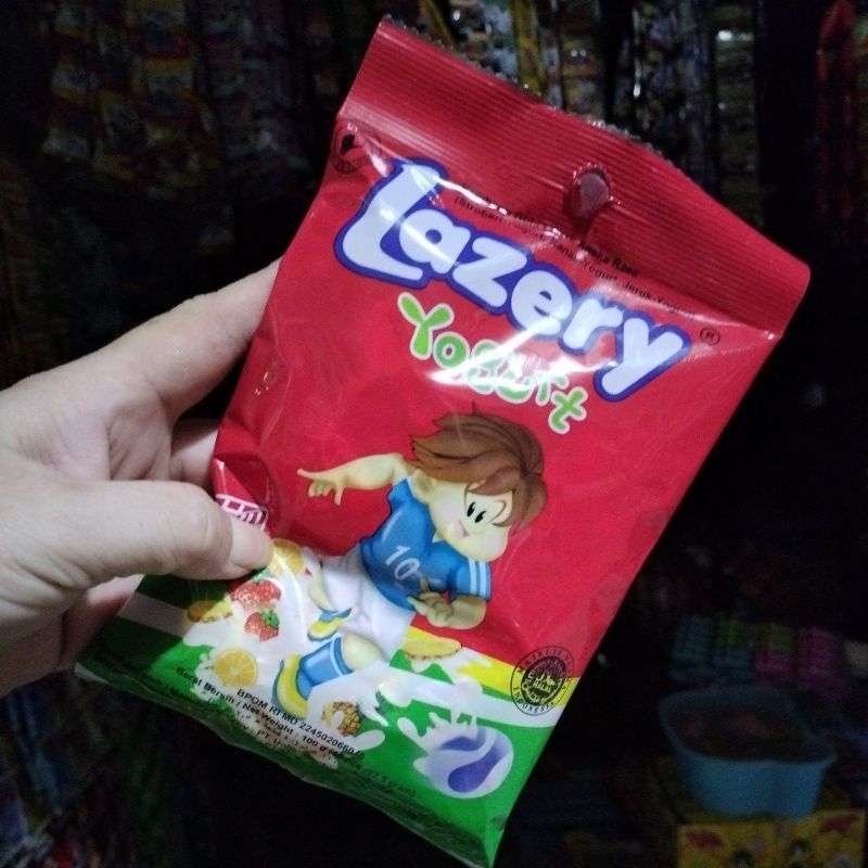 

Lazery yogurt harga 1 bungkus isi 40pics berat bersih 100g