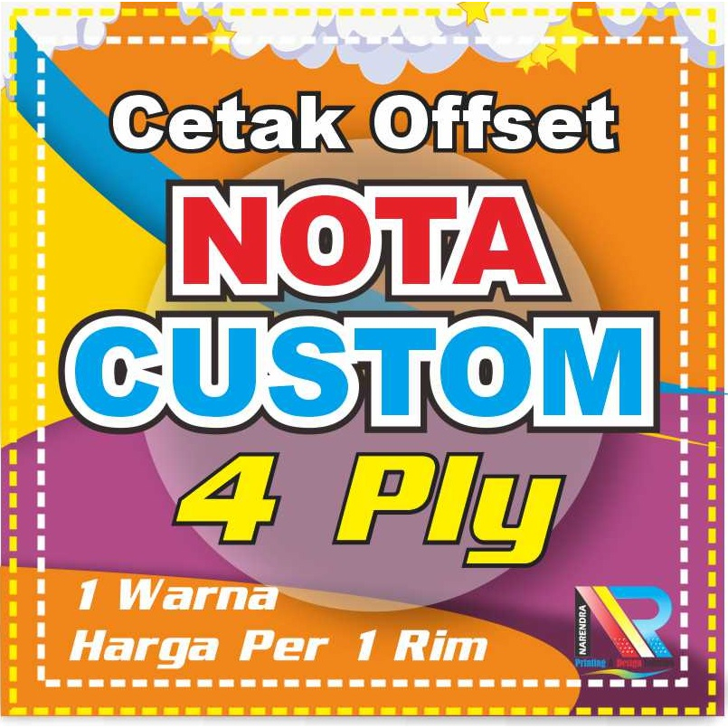 

NOTA CUSTOM 4 ply 1 rim | 200 lbr | OFFSET | 1WARNA | Gratis Desain dan Garis Cacah | Bisa Bernomor | Murah | percetakan narendra