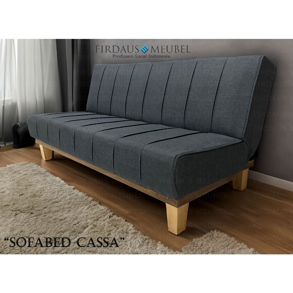 𝐅𝐢𝐫𝐝𝐚𝐮𝐬𝐌𝐞𝐮𝐛𝐞𝐥 | SofaBed Sofa Bed Cassa Minimalis List Kaki Kayu