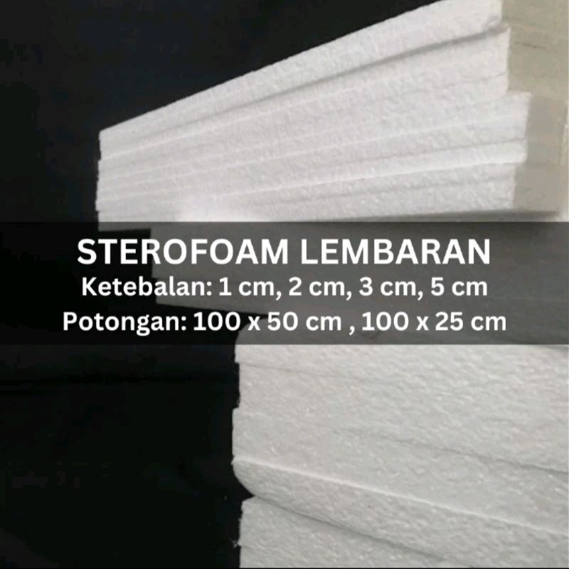 

Sterofoam Lembaran 100 x 25 cm tebal Styrofoam gabus dekorasi tatakan