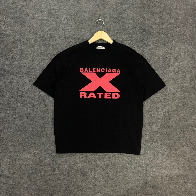 kaos balenciaga x rated second original