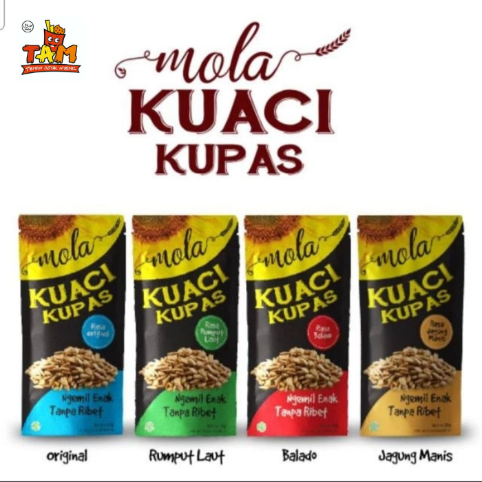 

MOLA Kuaci Kupas Biji Bunga Matahari 50 Gram - Tam Snack