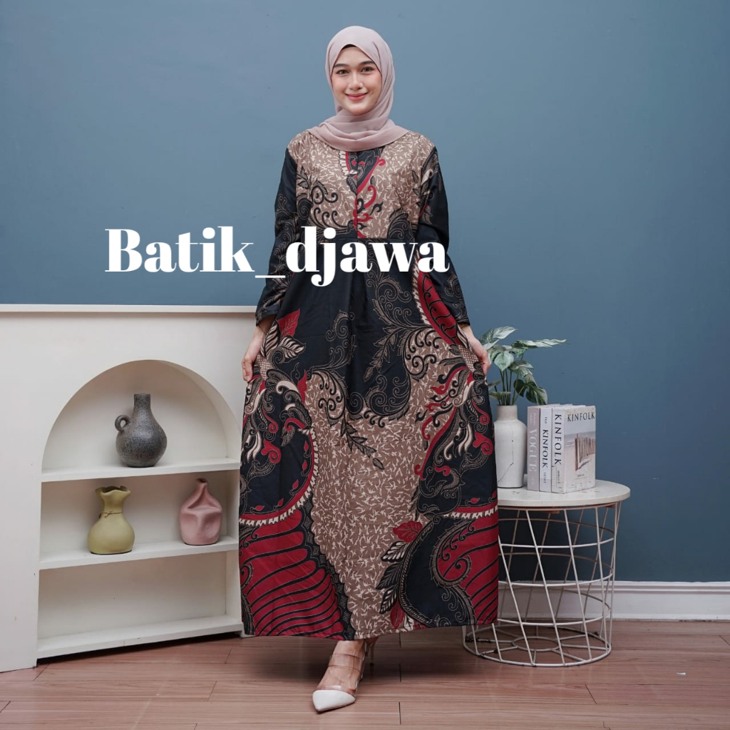 SALEBAJU GAMIS BATIK WANITA MODERN TERBARU 2023 KONDANGAN KOMBINASI COUPLE JUMBO PEKALONGAN