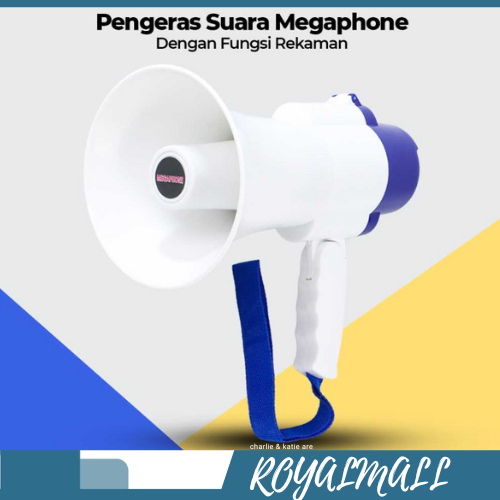 Pengeras Suara Megaphone dengan Fungsi Rekaman / Pengeras Suara Megaphone Megafone Toa Rekam Rekaman