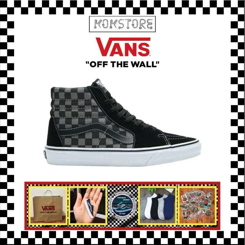Vans Sk8 Hi Checkerboard Black / Pewter BNIB