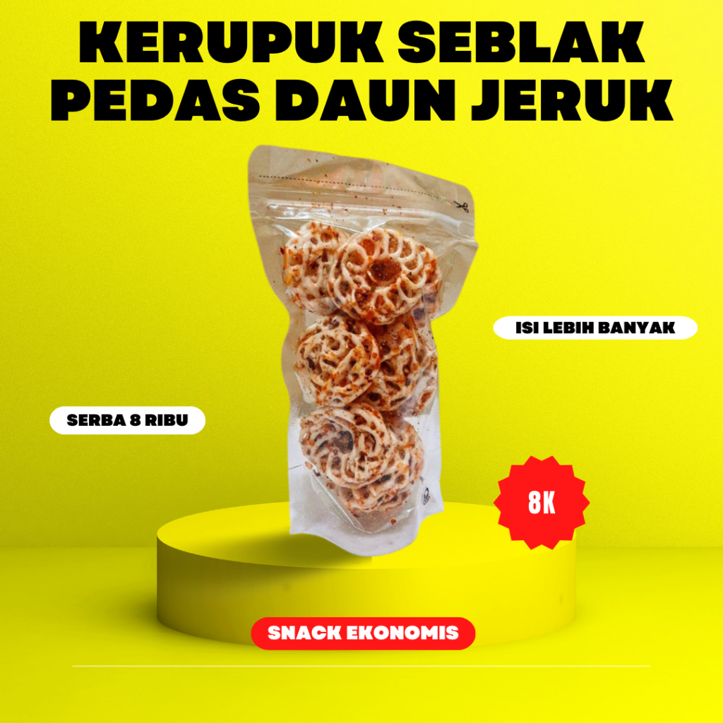 

Kerupuk Seblak Coet Pedas Daun Jeruk Murah