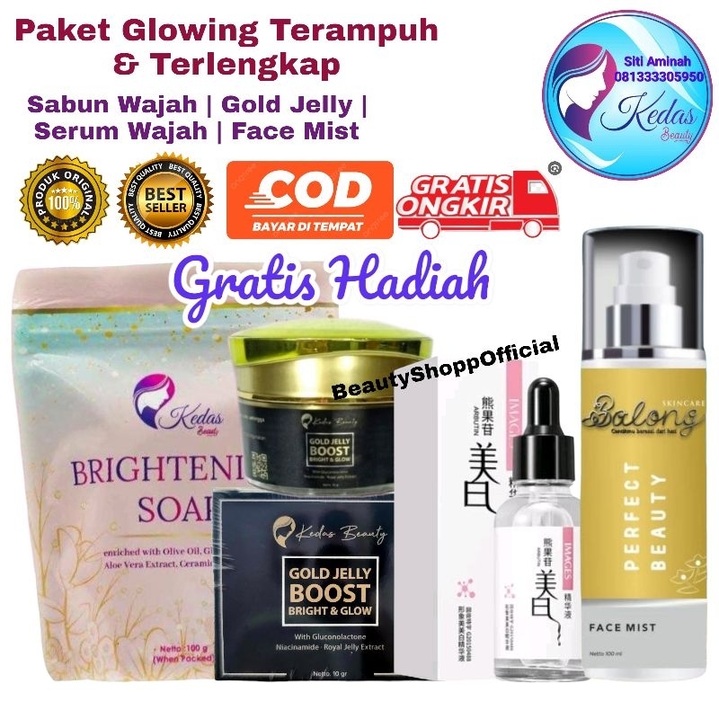Paket Pencerah Wajah Glowing Kedas Beauty Ampuh Mencerahkan | Acne & Flek