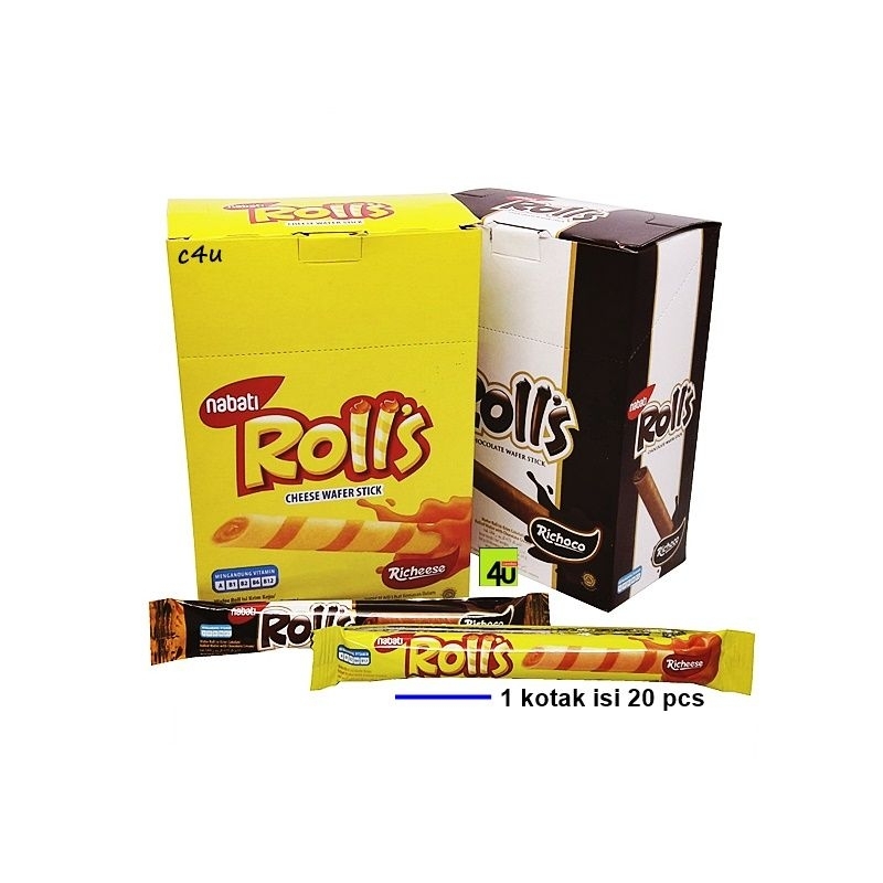 

Nabati Rolls richeese varian keju dan coklat
