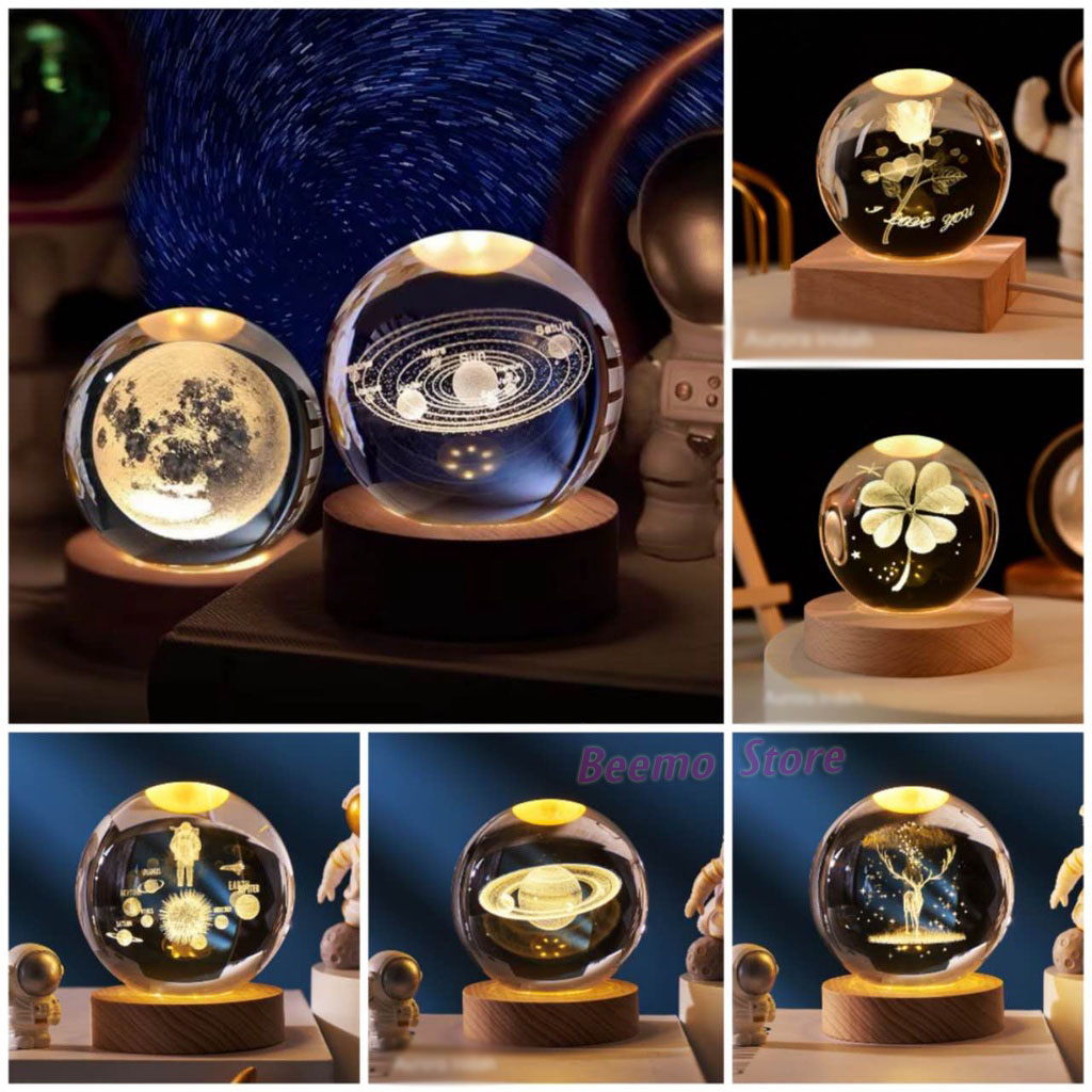 Lampu Buat Kamar Tidur Lampu Hias LED Lampu Hias Kamar Tidur Kado Hadiah Spesial Pacar Bulan Bola Kr