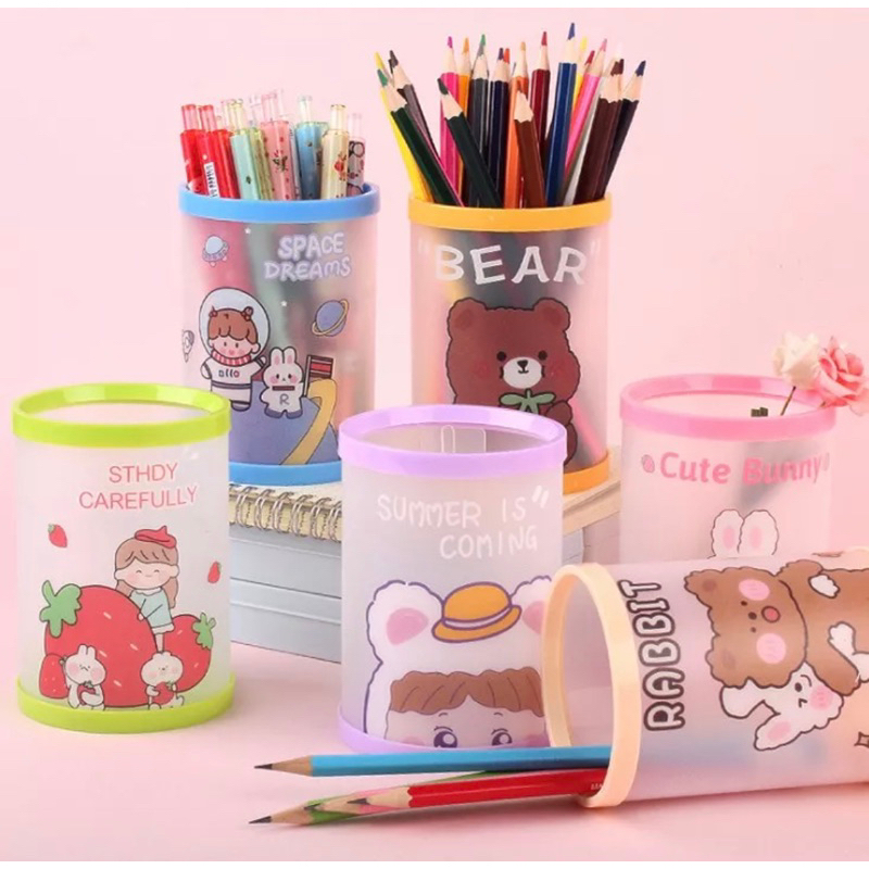 

Tempat pensil pola lucu yang unik, tempat pensil, tempat pulpen, alat tulis, Tempat Alat Tulis Tabung