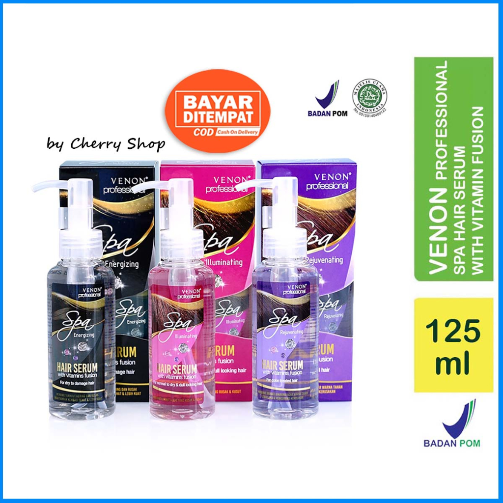 [GARANSI TIDAK BERMINYAK & TIDAK LENGKET] [125ML] Venon Professional Hair Serum SPA with Vitamin Ser